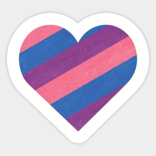 Bisexual Pride Heart Sticker